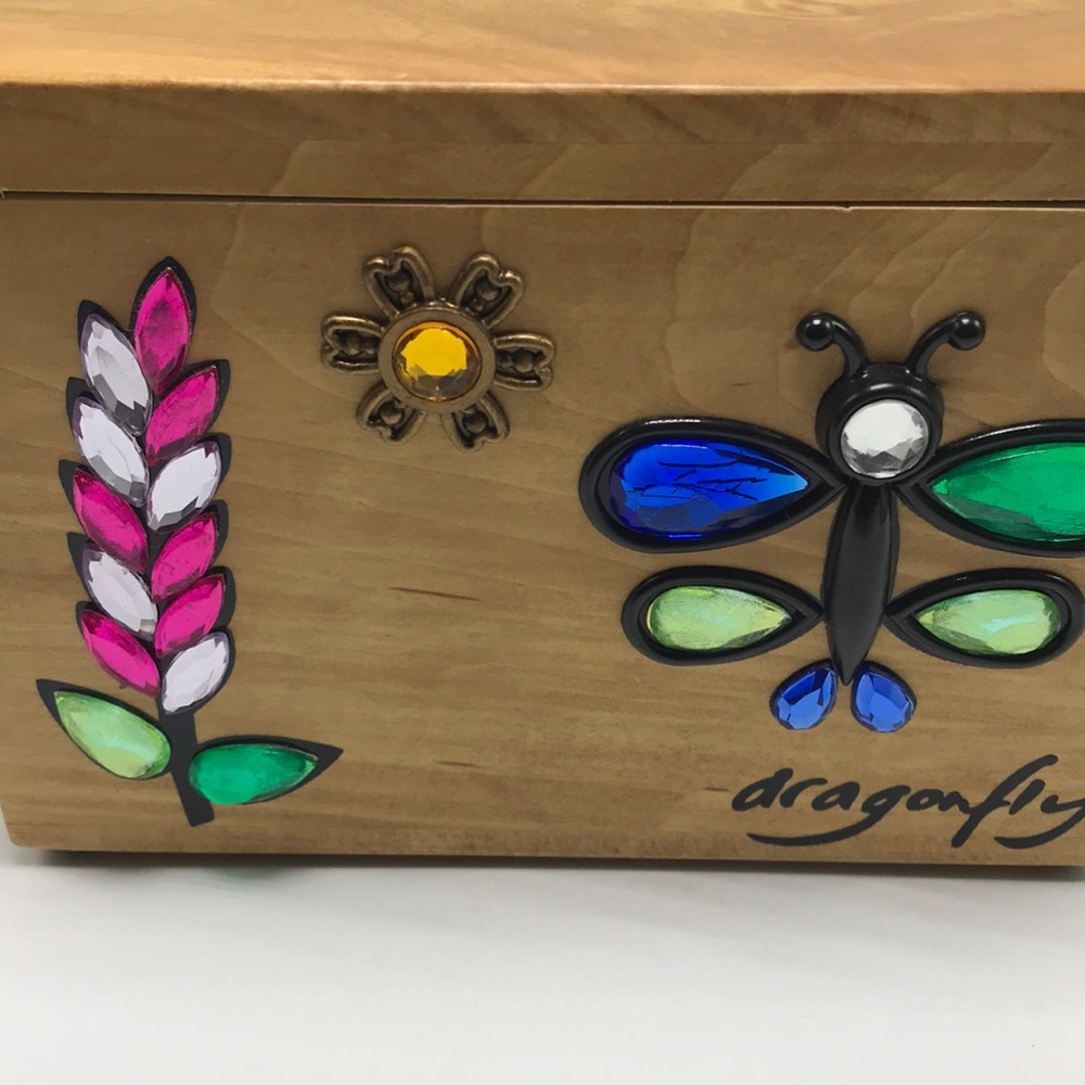 🦋NWT VINTAGE HANDMADE WOODEN PURSE BY DRAGONFLY - Picture 4 of 15